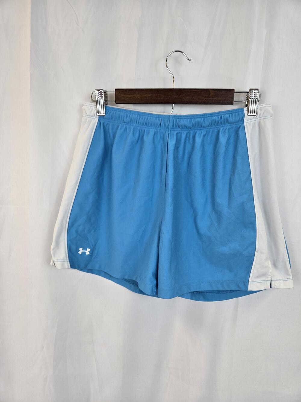 Under Armour Shorts Mens Medium Blue Colorblock Running Athletic Gym Training